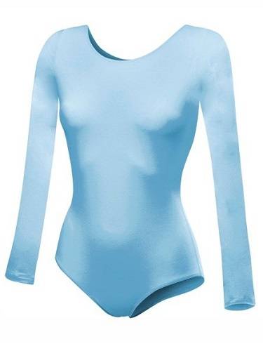 Blue B100D long-sleeved gymnastic training body.