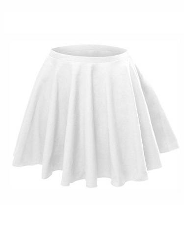 Flared Circle Skirt - White.