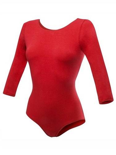 Red 3/4 Sleeve Gymnastic Training Body B10034