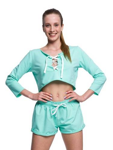 Short sports fitness mint green shorts