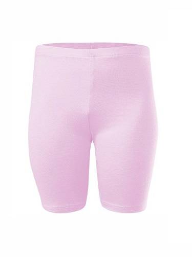 Short sports leggings for women, men, and children in pink cotton.