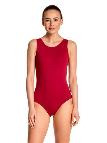 Sleeveless Gymnastic Workout Body B100B in Burgundy.