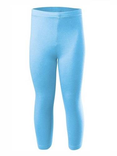 Sports 3/4 Leggings for Women, Men and Kids, made of blue cotton.