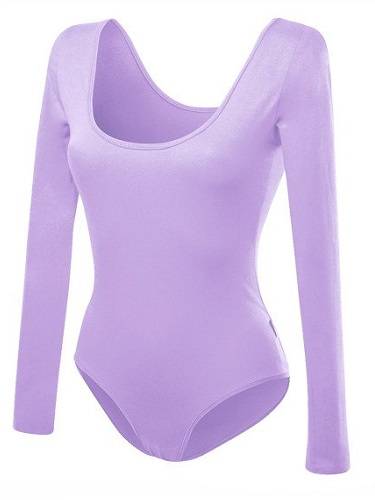 Women's Slimming Long Sleeve Body - Heather Purple