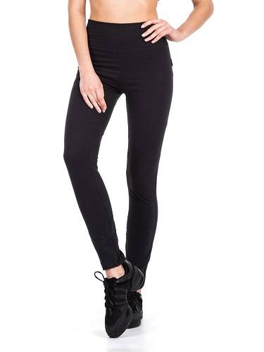 Women's high-waisted sport leggings - black