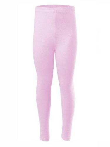 Women's, men's, and children's cotton sports leggings with long legs in pink.