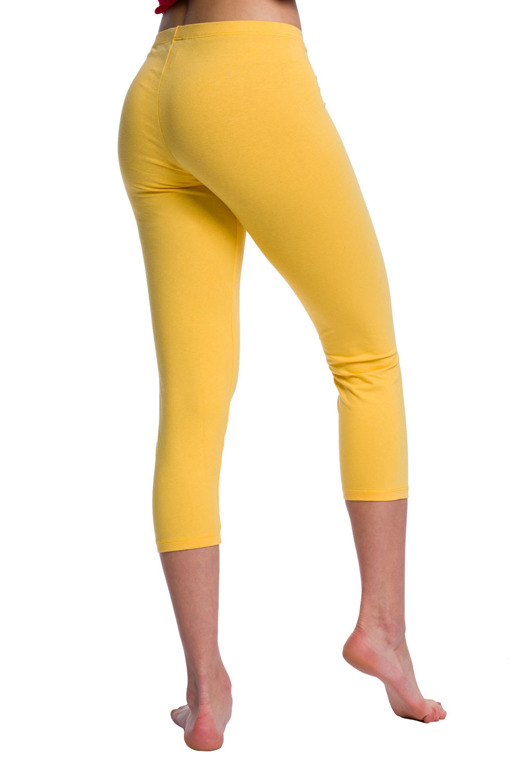 3/4 Sport Leggings for Women, Men and Children - Cotton - Yellow