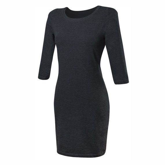 Black Cotton Pencil MIDI Dress