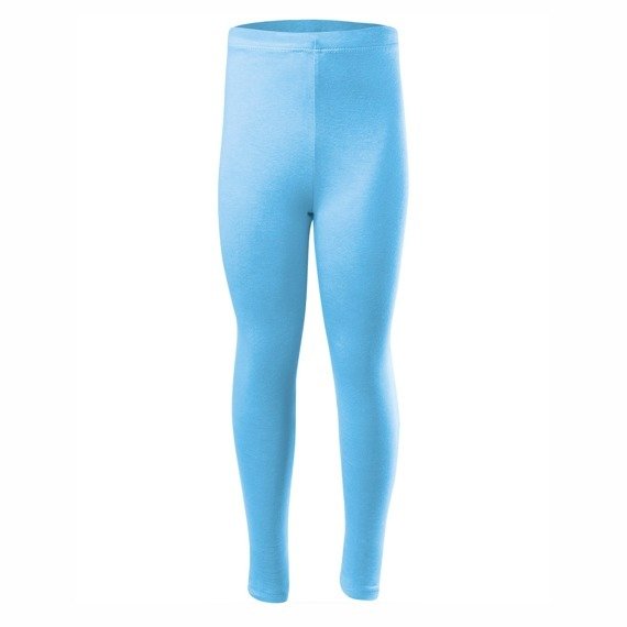 Blue cotton long leggings for women, men, and children.