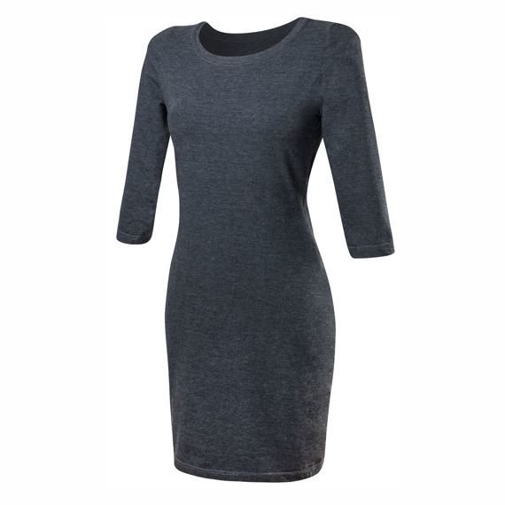 Cotton women's pencil MIDI dress in graphite.