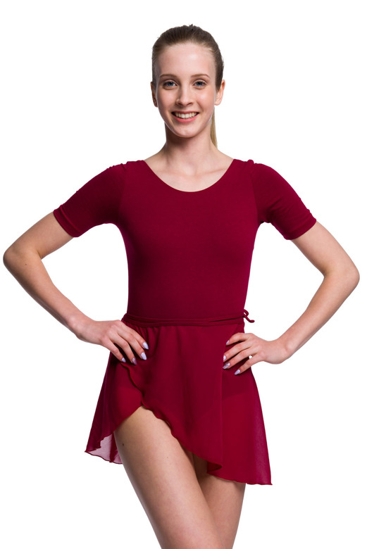 Gymnastic Short-Sleeved Body Workout B100K Bordeaux.