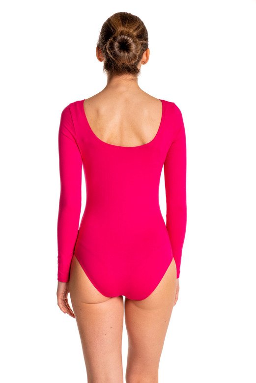 Gymnastic Training Body with Long Sleeve B100D fuchsia.