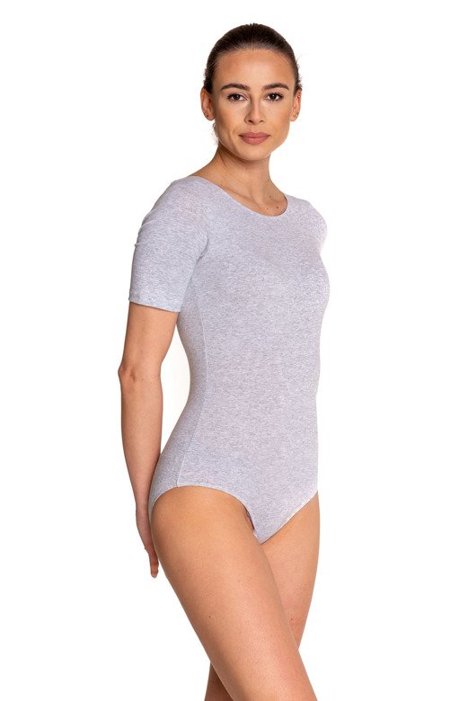 Gymnastic short-sleeved B100K body training - heather gray.