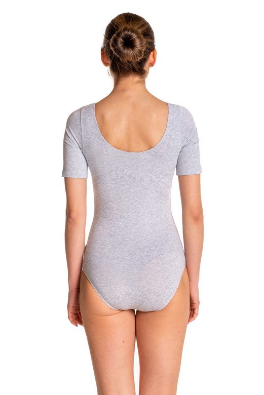 Gymnastic short-sleeved B100K body training - heather gray.