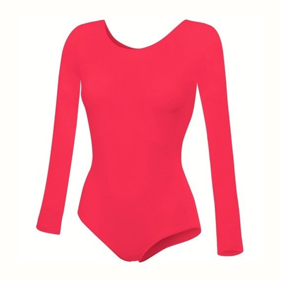 Gymnastics Body Training with Long Sleeve B100D in Coral.