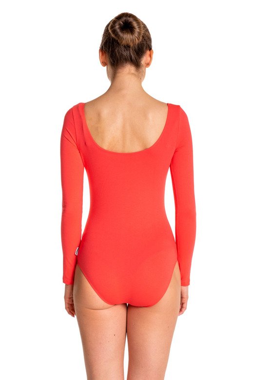 Gymnastics Body Training with Long Sleeve B100D in Coral.