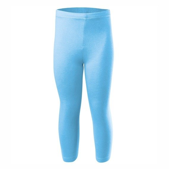 Sports 3/4 Leggings for Women, Men and Kids, made of blue cotton.