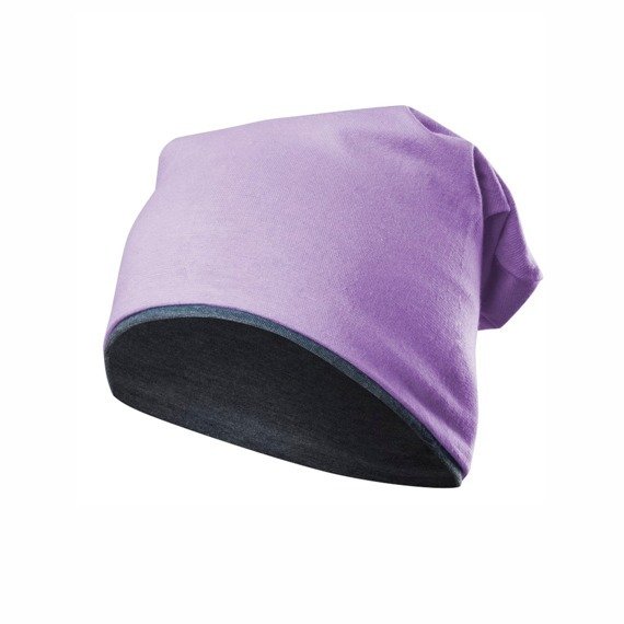 Two-layered SMURFETTE Dwarf hat in heather and graphite color.