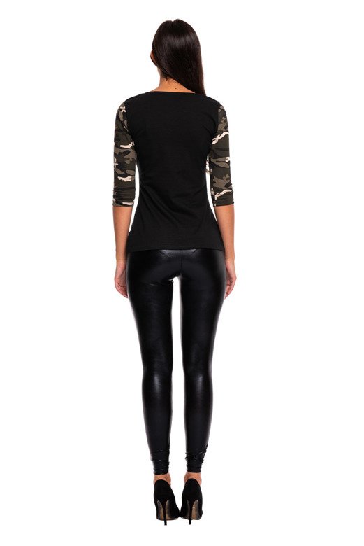 Women's High-Waisted Shiny Black Leggings