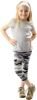 Children's leggings 3/4 camo gray