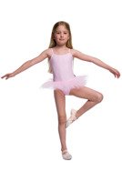 Costume Bodysuit with Tutu and Thin Straps - Pink