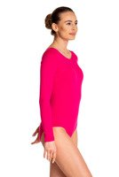 Gymnastic Training Body with Long Sleeve B100D fuchsia.