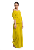 Long MAXI dress made of viscose - pistachio.