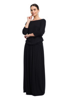 Long MAXI viscose dress - black