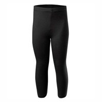 Sporty 3/4 Length Leggings for Women, Men and Kids in Black Cotton