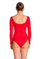 Women's Red Slimming Long Sleeve Body Suit