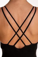 Women's and children's gymnastics training body with straps - SPIDER B103C black.