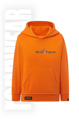 ACRO FUTURE | Bluza z kapturem pomarańczowy
