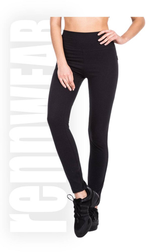 Women's high-waisted sport leggings - black