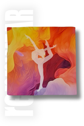 Poduszka do rozciągania 30x30x4 cm (biała gimnastyczka) | sublimacja | rennWEAR