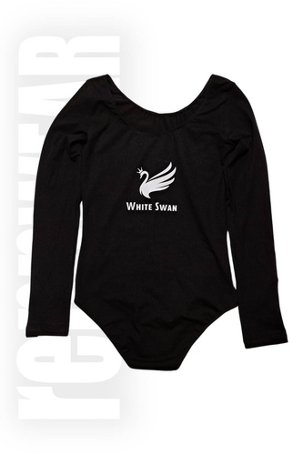 WHITE SWAN | Body DR lycra czarny | DTF | rennWEAR