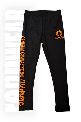 OLIMPIC | Legginsy długie micro lycra (logo pomarańczowe) | rennWEAR