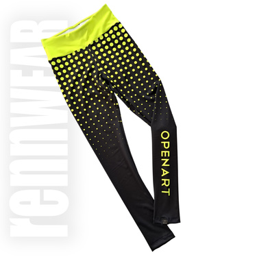 OPEN ART | Legginsy długie WS sublimacja | rennWEAR