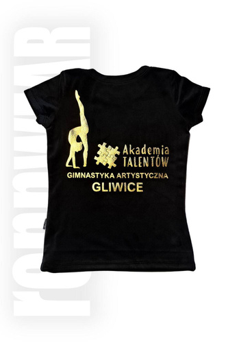 AKADEMIA TALENTÓW | Koszulka klubowa KR "GA GLIWICE" | welur | czarny | rennWEAR