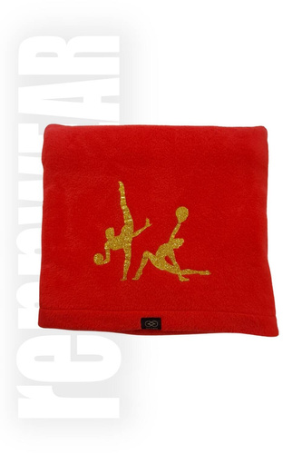 Poduszko - kocyk 30x30 / 150x90 z polaru czerwony (nagroda na zawodach) | rennWEAR