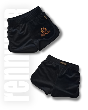 OLIMPIC | Szorty POLAND pomarańczowy czarny | folia brokat | rennWEAR