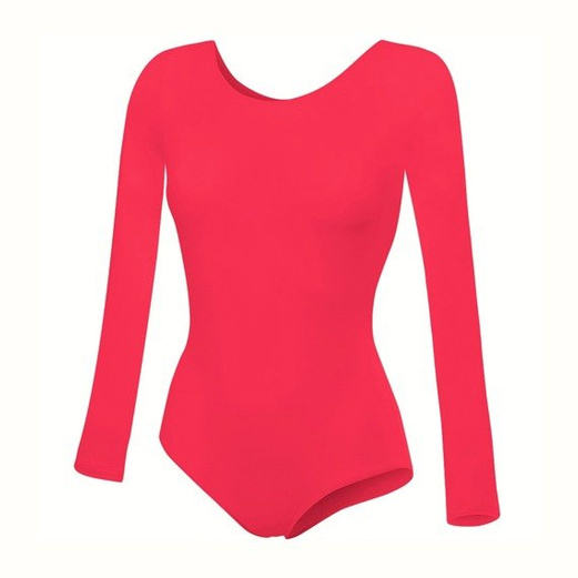 Gymnastics Body Training with Long Sleeve B100D in Coral.