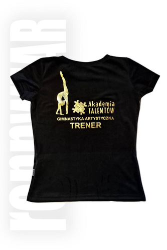 AKADEMIA TALENTÓW | Koszulka klubowa KR "TRENER" | welur | czarny | rennWEAR