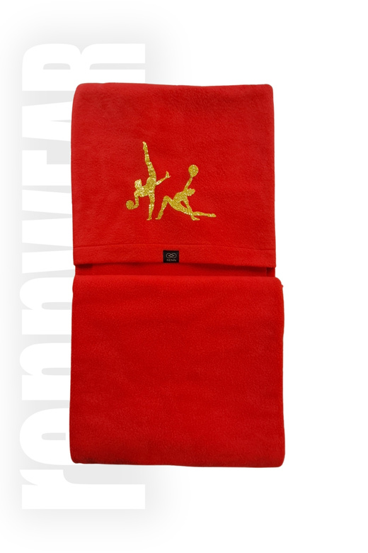LA PASSIONE | Poduszko - kocyk 30x30 / 150x90 z polaru czerwony (nagroda na zawodach) | rennWEAR