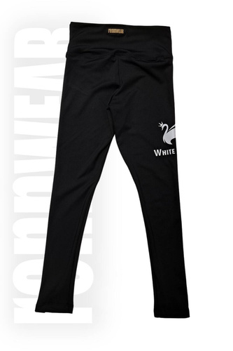 WHITE SWAN | Legginsy WS bawełna czarny | DTF | rennWEAR