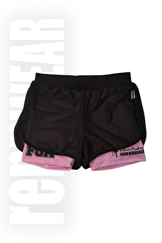 FGA | Spodenki klubowe fuksja czarny (sublimacja full print) | rennWEAR