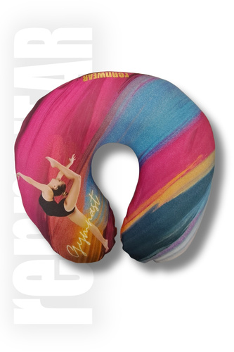 Poduszka podróżna - Rogal podróżny z gimnastyczką | sublimacja | rennWEAR