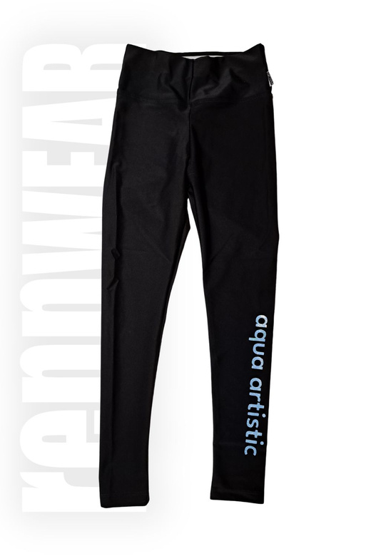 AQUA ARTISTIC | Legginsy wysoki stan lycra czarny | rennWEAR