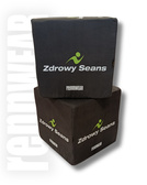 ZDROWY SEANS | Kostka treningowa do ćwiczeń | Pufa |  40x40x40 cm | rennWEAR
