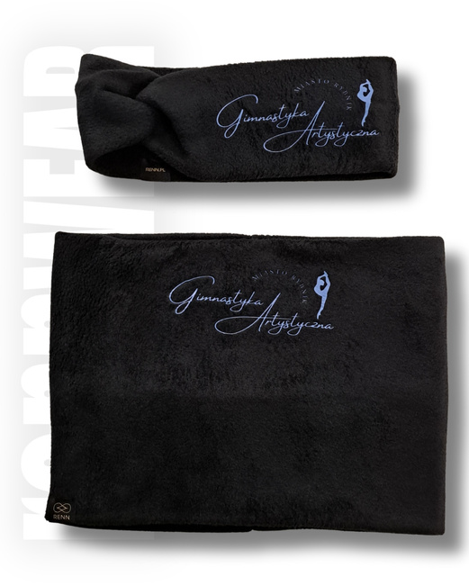 UKS GLIWICE | Komin dwuwarstwowy z polaru czarny | rennWEAR