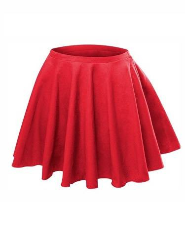 Flared Circle Skirt - Red